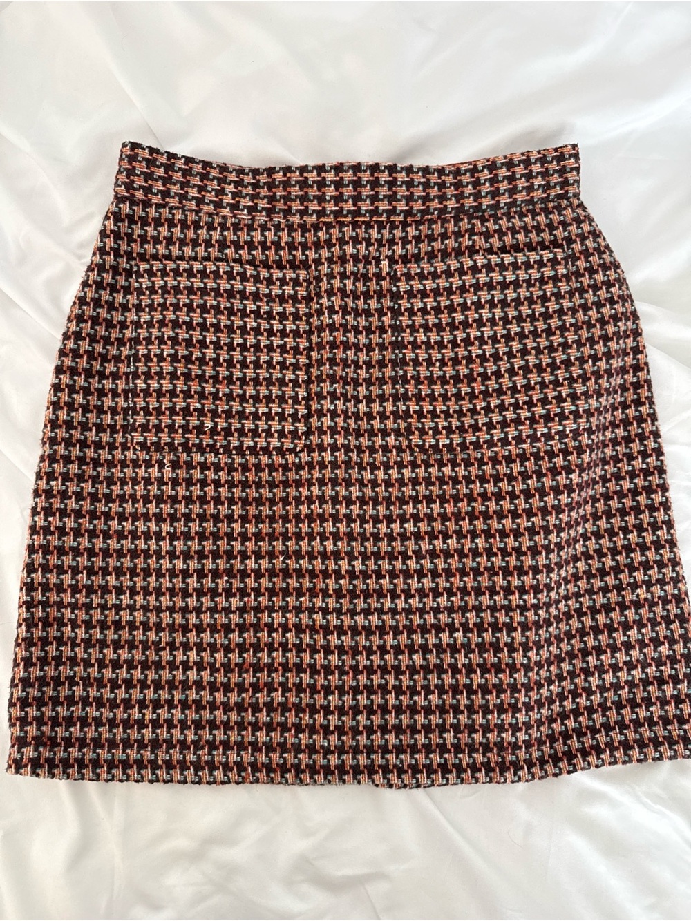 Modcloth Black and Pink Houndstooth Mini Skirt